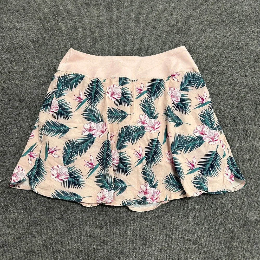 Puma Skort Womens Size S Pink Tropical Floral Athletic Golf Tennis 533014-03